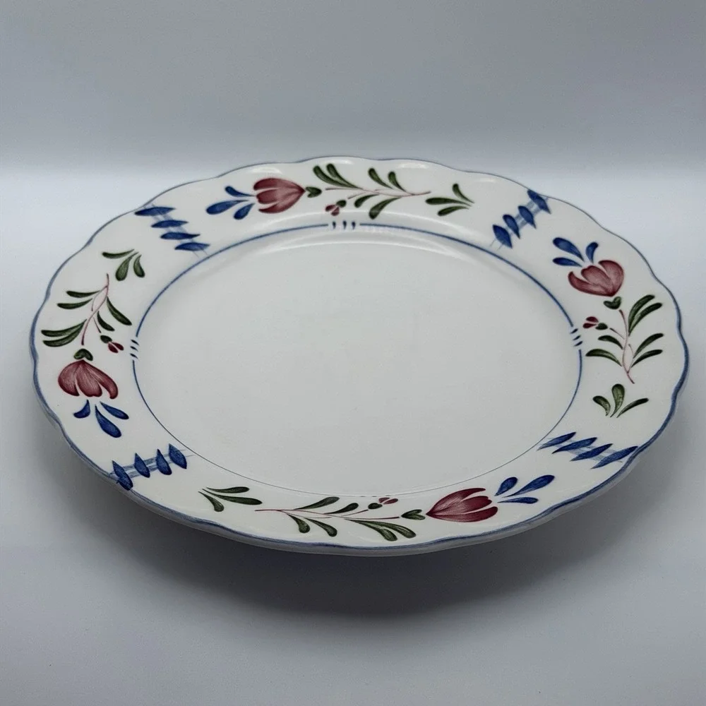 Vtg Provincial Designs Nikko Japan 2 Dinner Plates 10.25